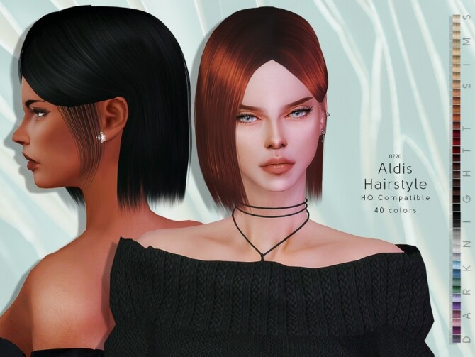 Sims 4 Aldis Hairstyle by DarkNighTt at TSR