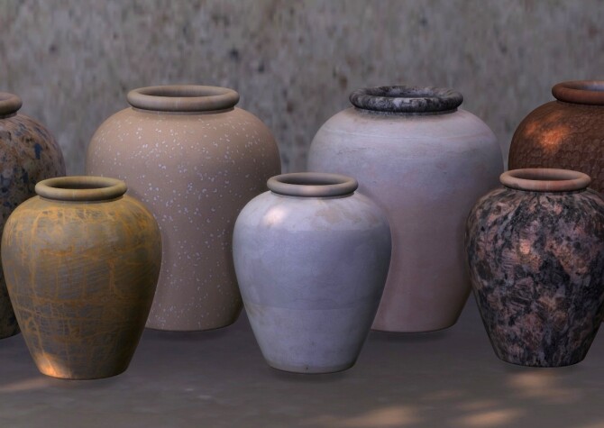 Sims 4 Recolors of Binh Bowl, Short Vase and Vase with Branches at Riekus13