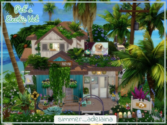 Sims 4 Pets Exotic Vet by simmer adelaina at TSR