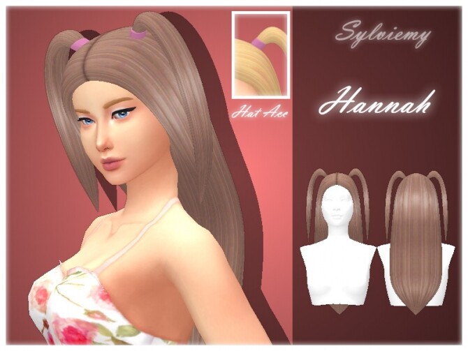 Sims 4 Hannah Hairstyle Set by Sylviemy at TSR
