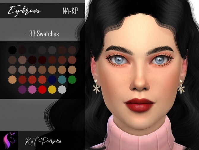 Sims 4 Eyebrows N4 KP by KaTPurpura at TSR