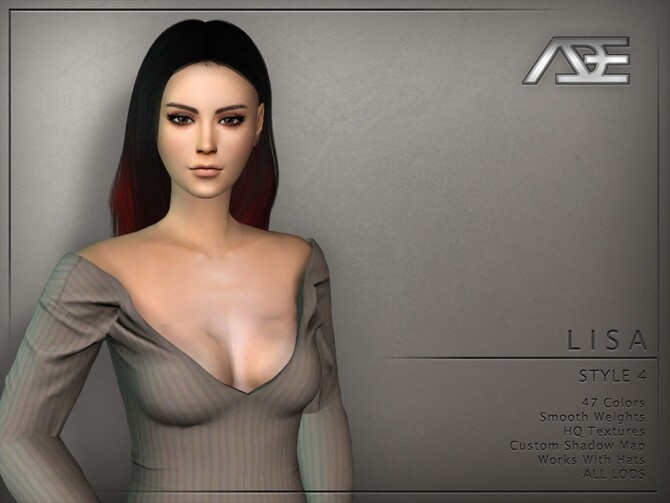 Sims 4 Ade Lisa Style 4 Hair by Ade Darma at TSR