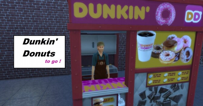 Sims 4 DunkinDonuts to go! by ArLi1211 at Mod The Sims