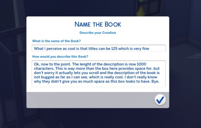 Sims 4 Longer Book Names by Drawec at Mod The Sims