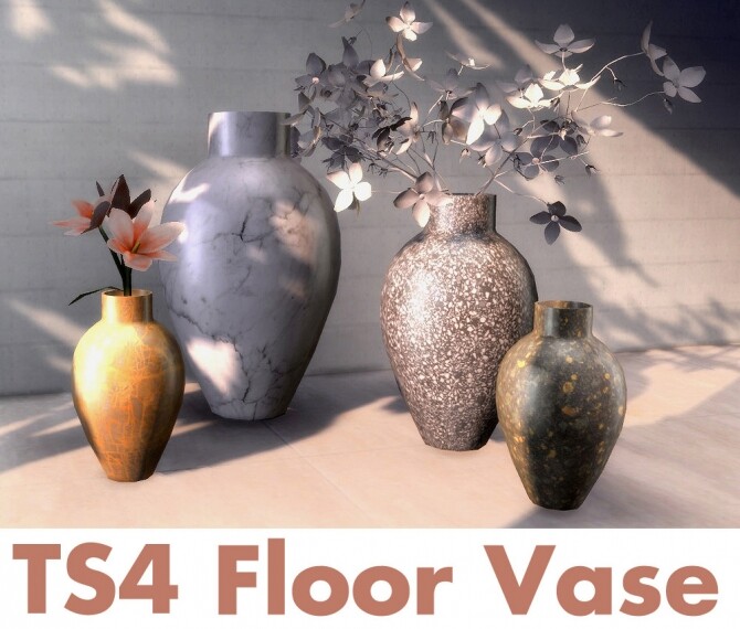 Sims 4 Recolors of the Dine Out Floor Vase at Riekus13