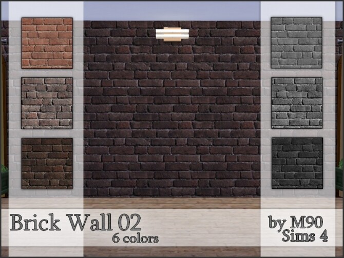 Sims 4 M90 Brick Wall 02 by Mircia90 at TSR