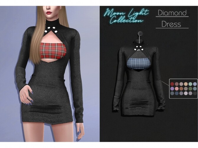 Sims 4 LMCS Diamond Dress by Lisaminicatsims at TSR