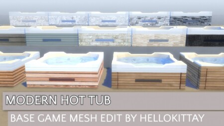 Modern Hot Tub by hellokittay at Mod The Sims
