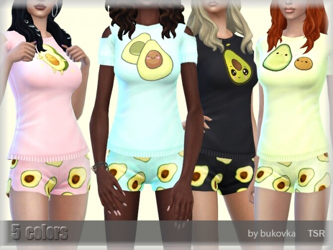 Sims 4 Avocado shorts by bukovka at TSR