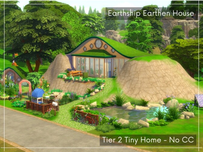 Sims 4 Earthship Tier 2 Tiny House No CC by A.lenna at TSR