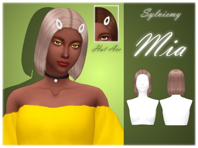 Sims 4 Mia Hair Set by Sylviemy at TSR