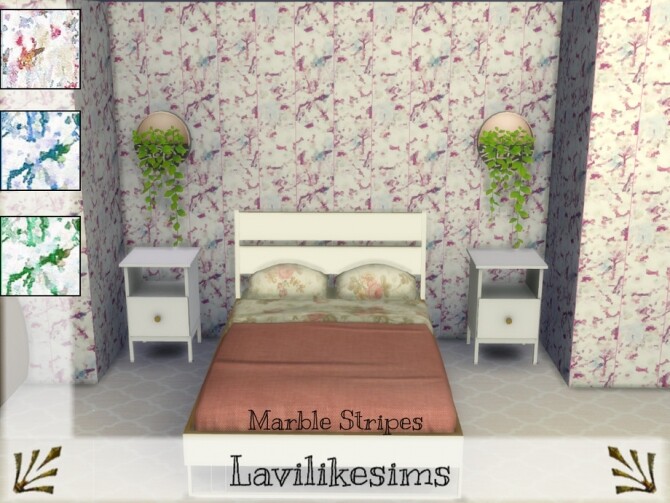 Sims 4 Marble Stripe wallpaper by lavilikesims at TSR