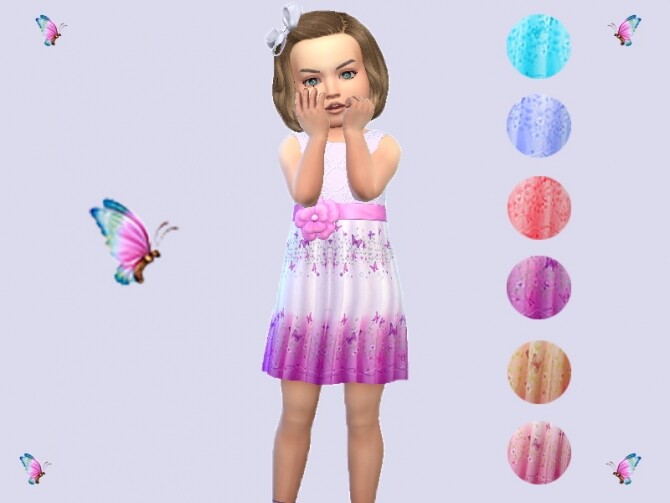 Sims 4 Toddler flower dress by Neladies at TSR