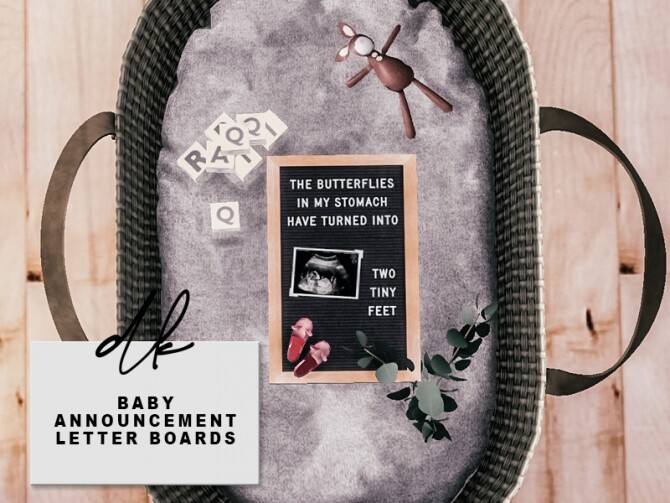 Sims 4 Baby Announcement Letter Boards at DK SIMS