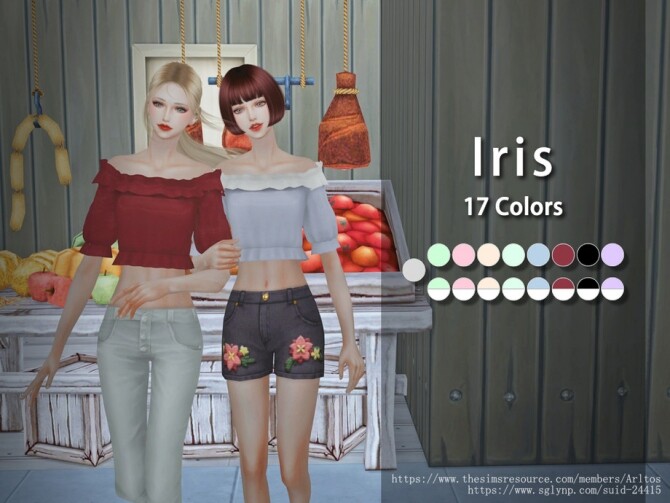 Sims 4 Iris top by Arltos at TSR