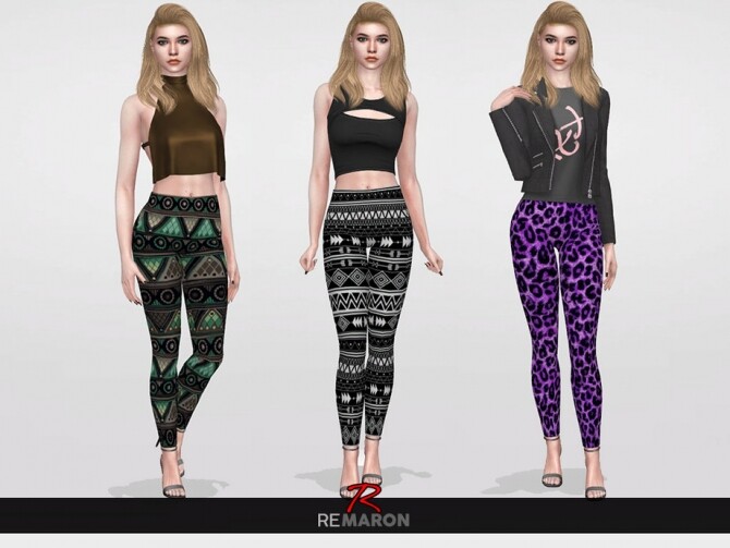 Sims 4 Leggings for Women 01 by remaron at TSR