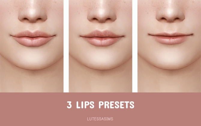 3 Lips Presets At Lutessa Sims 4 Updates