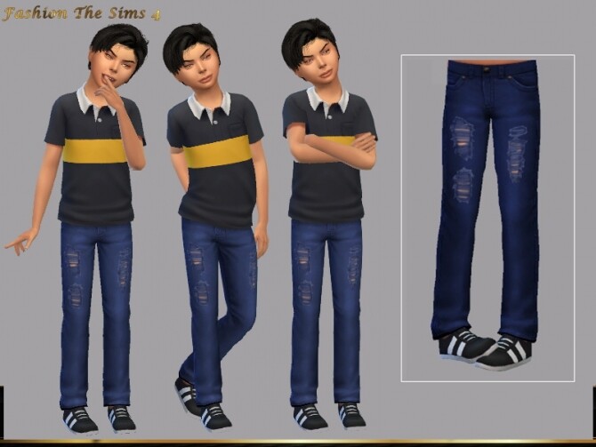 Sims 4 Childrens Pants by LYLLYAN at TSR