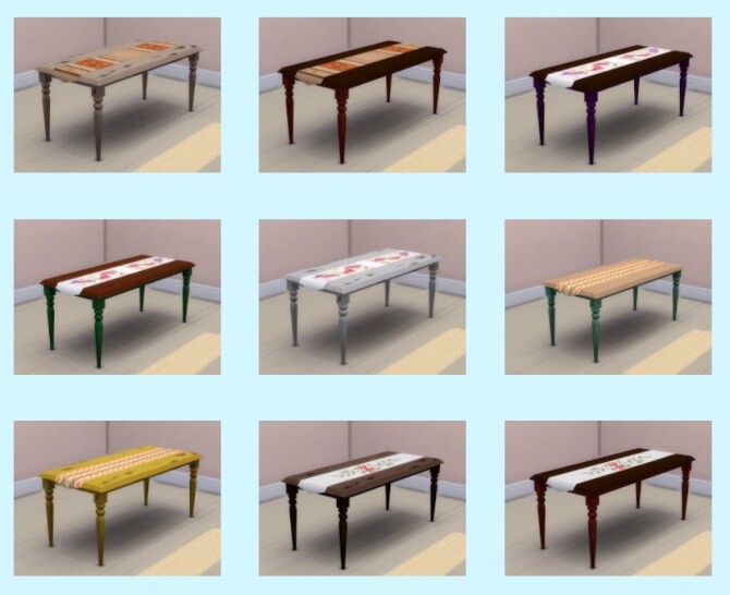Sims 4 Valdres Dining Table at KyriaT’s Sims 4 World