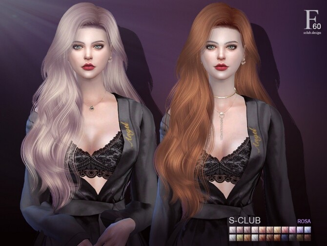 Sims 4 Rosa n60 hair by S Club at TSR
