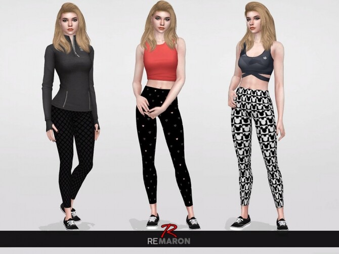 Sims 4 Leggings for Women 01 by remaron at TSR