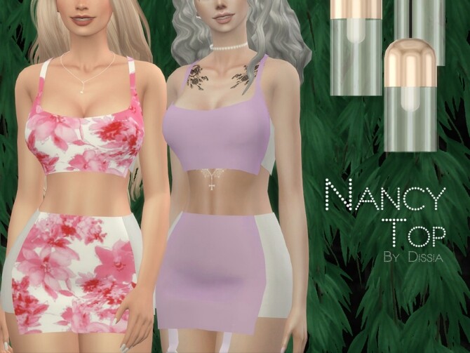 Sims 4 Nancy Top by Dissia at TSR