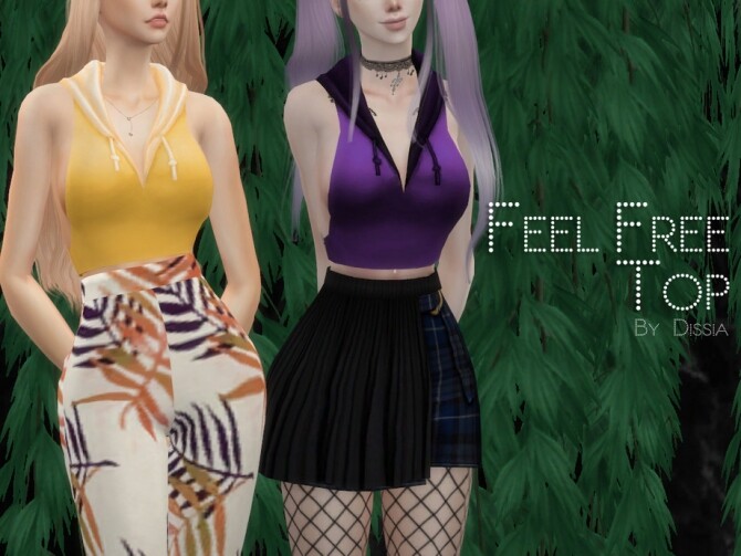 Sims 4 Feel Free Top by Dissia at TSR