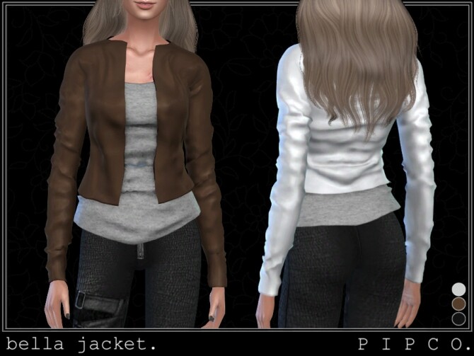 Sims 4 Bella jacket by pipco at TSR