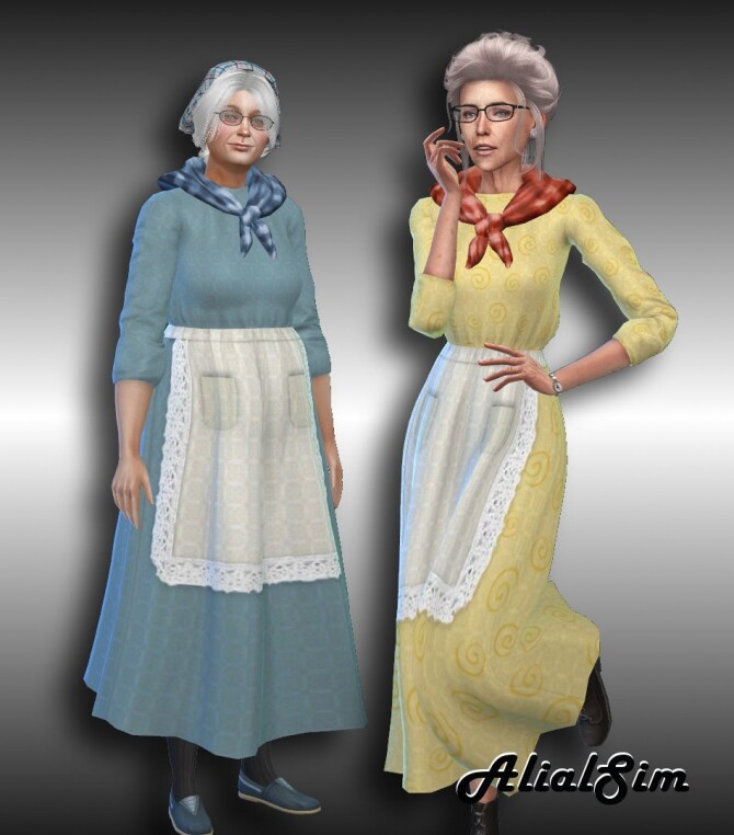 Grandma Dress at Alial Sim » Sims 4 Updates