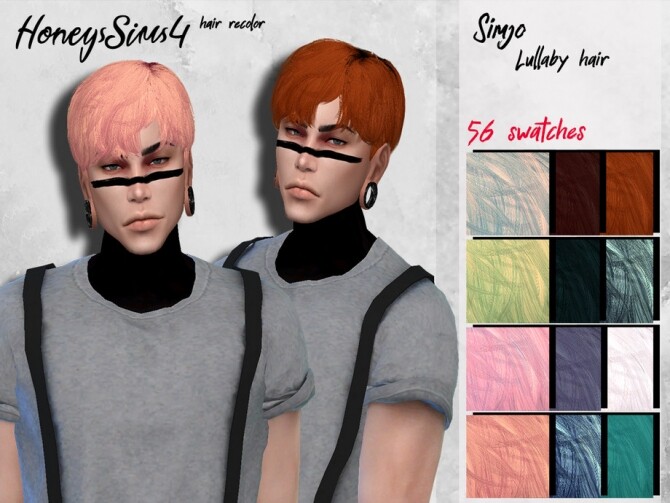 Sims 4 Simjo Lullaby male hair recolor by HoneysSims4 at TSR