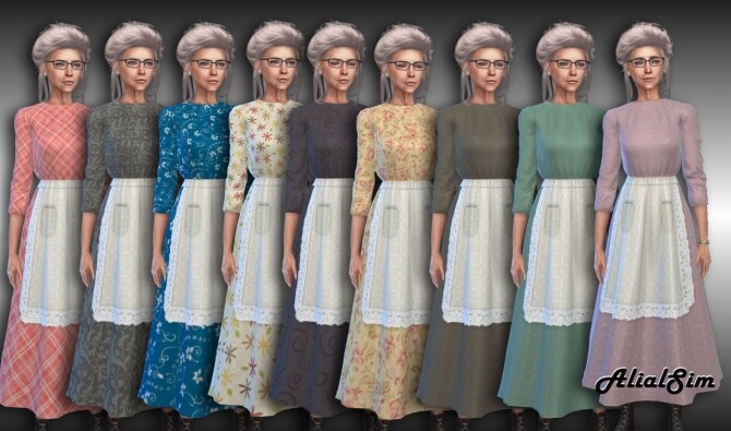 Sims 4 Grandma Dress at Alial Sim