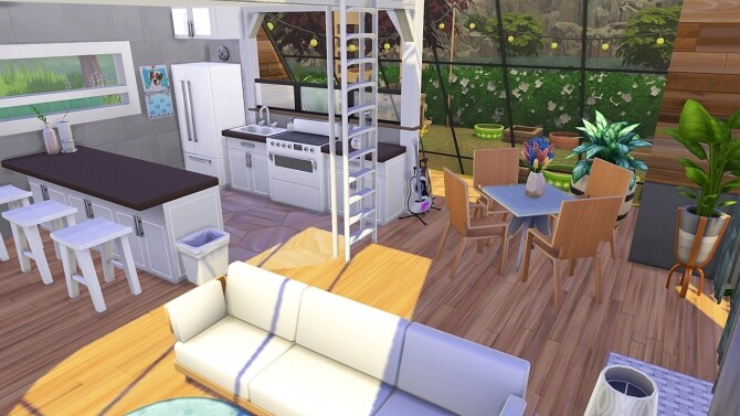 Sims 4 ECO FRIENDLY A FRAME LOFT at Aveline Sims