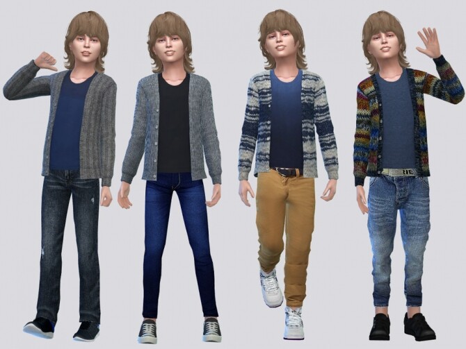 Sims 4 Anthony Cardigan Kids by McLayneSims at TSR