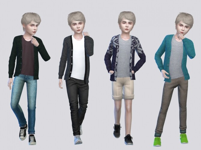 Sims 4 Anthony Cardigan Kids by McLayneSims at TSR