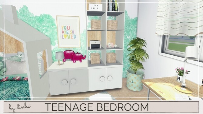 Sims 4 TEENAGE BEDROOM at Dinha Gamer