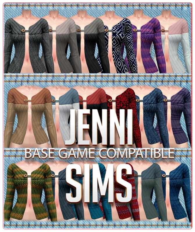 Sims 4 BASE GAME COMPATIBLE JACKET TOP at Jenni Sims