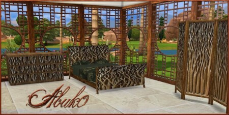 Jimbaran: Bed, Dresser, Window, Screen at Abuk0 Sims4