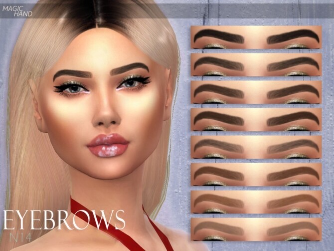 Sims 4 Eyebrows N14 by MagicHand at TSR