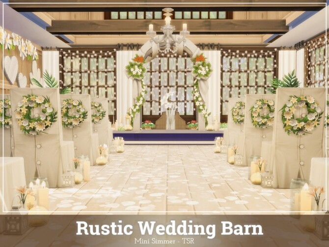 Sims 4 Rustic Wedding barn by Mini Simmer at TSR