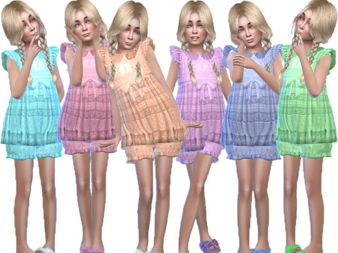 Sims 4 Silk sleepwear Seasons by TrudieOpp at TSR