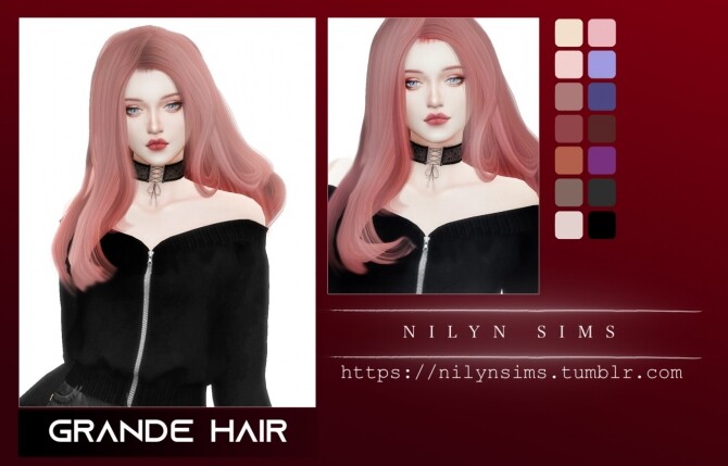 Sims 4 GRANDE HAIR at Nilyn Sims 4