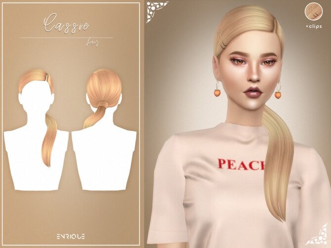 Sims 4 Cassie Hair Set by EnriqueS4 at TSR