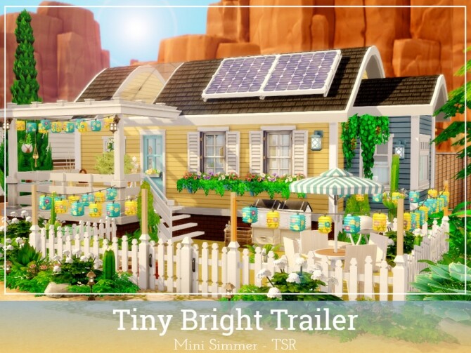 Sims 4 Tiny Bright Trailer by Mini Simmer at TSR