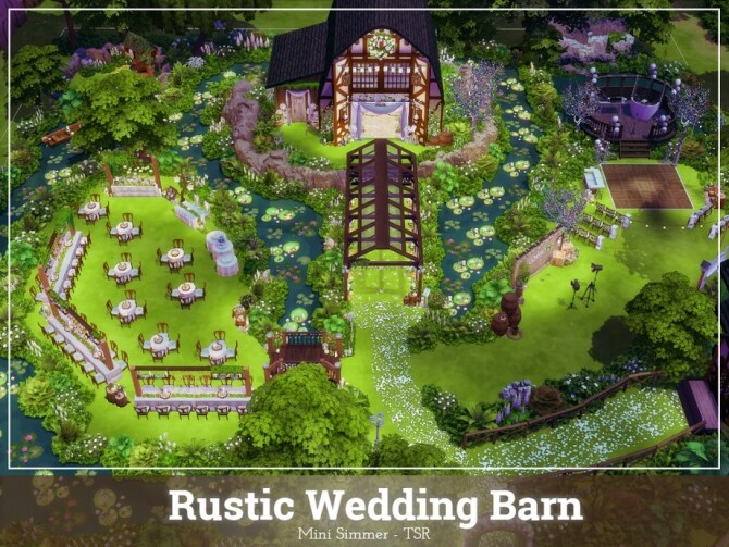 Sims 4 Rustic Wedding barn by Mini Simmer at TSR