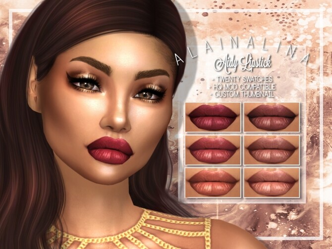 Sims 4 Aidy Lipstick at AlainaLina