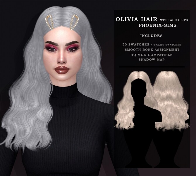 Sims 4 OLIVIA & MINARY HAIRS + NIGHTCRAWLER 04 CONVERSION at Phoenix Sims