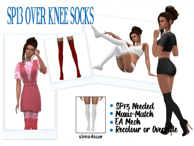 Sims 4 SP13 OVER KNEE SOCKS at Sims4Sue