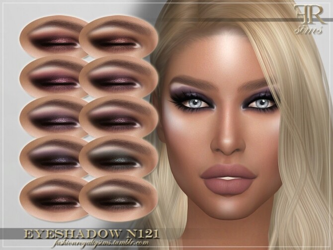 Sims 4 FRS Eyeshadow N121 by FashionRoyaltySims at TSR