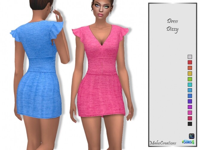 Sims 4 Dress Dizzy by MahoCreations at TSR