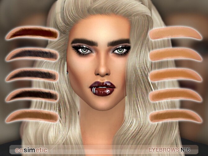 Sims 4 Eyebrows N6 by cosimetic at TSR